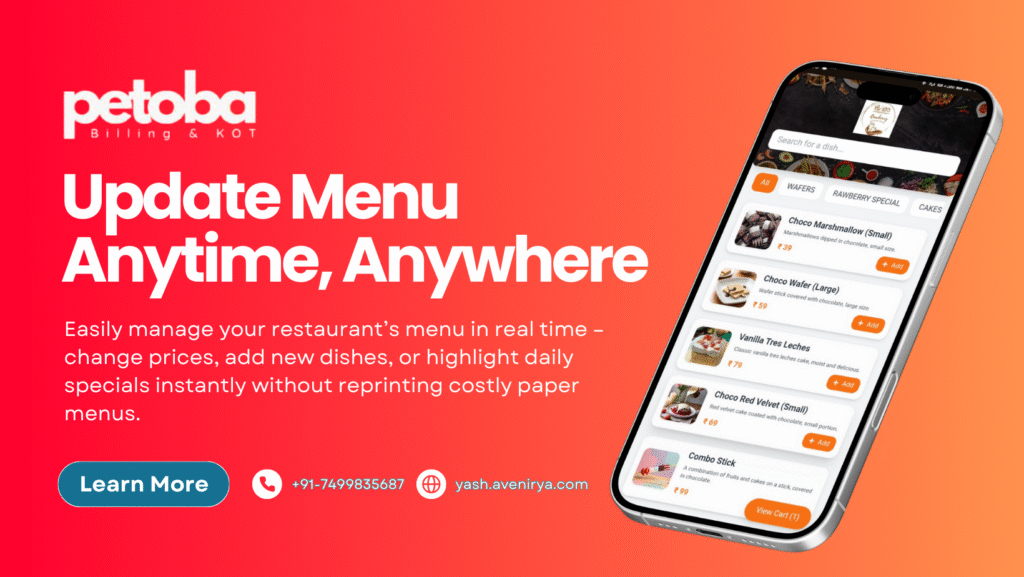 PETOBA Update Menu Anytime, Anywhere