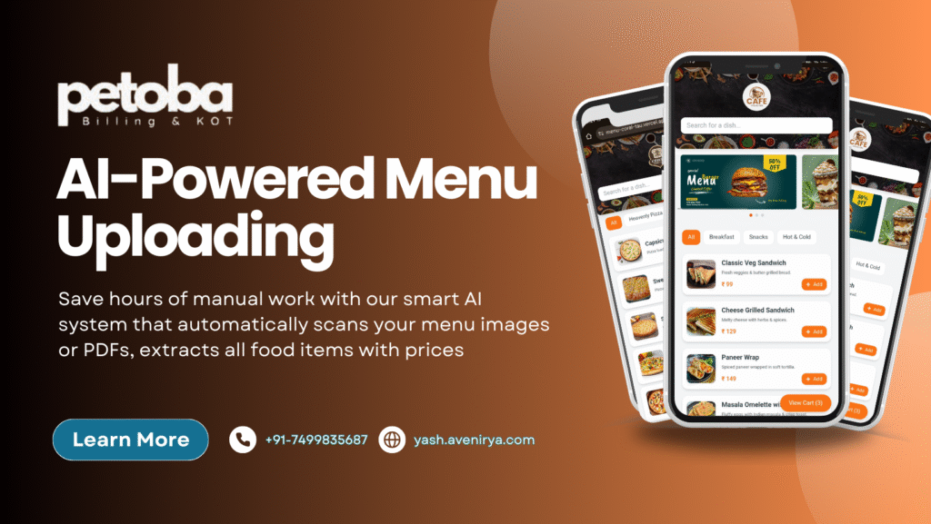 Petoba AI-Powered Menu Uploading